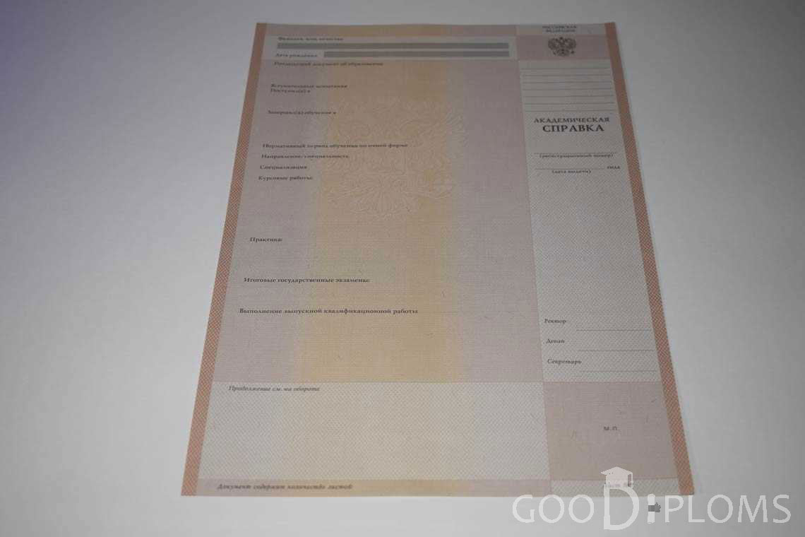 Академическая Справка Вуза период выдачи 1996-2009 -  Умань