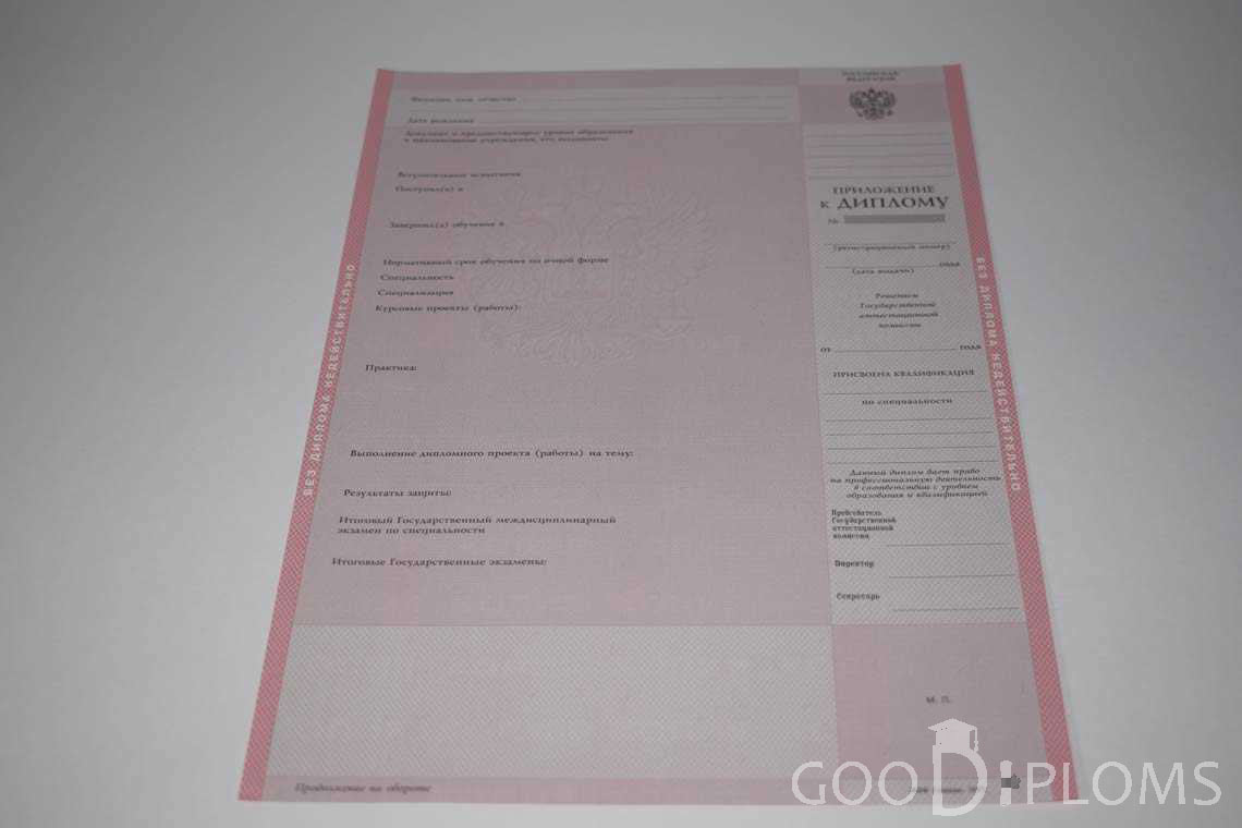 Приложение к Диплому Техникума период c 1997 по 2002 год - Умань