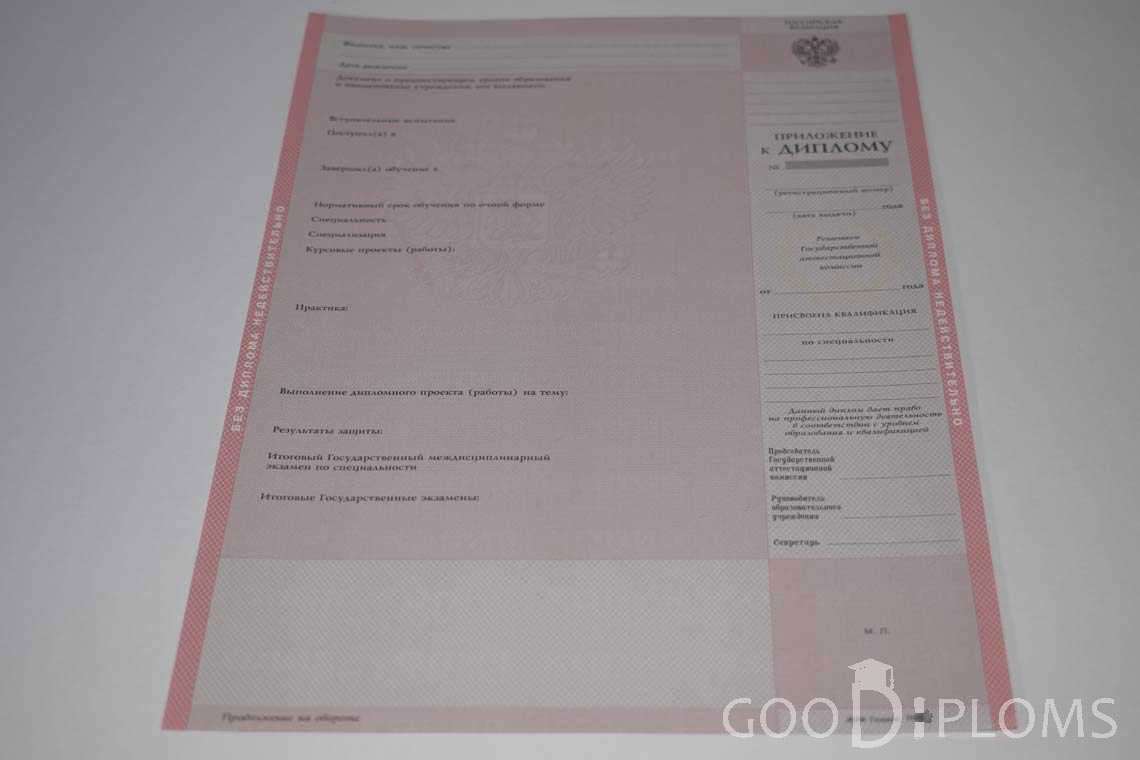 Приложение к Диплому Техникума период c 2003 по 2007 год - Умань