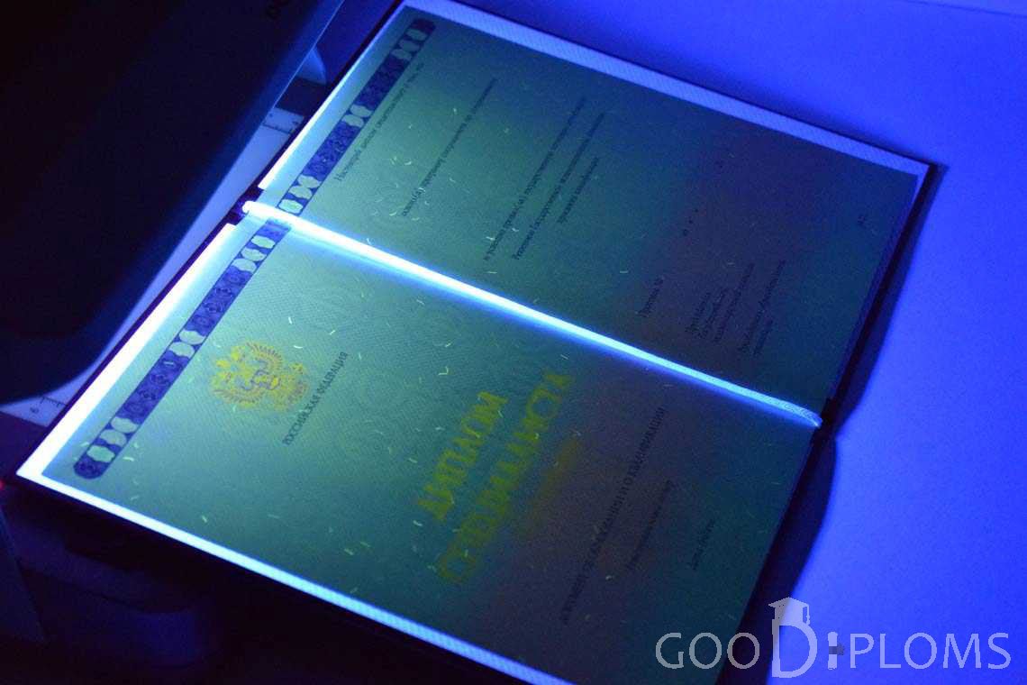 Бланк Диплома о Высшем Образовании с Отличием в Ультрафиолете - Умань